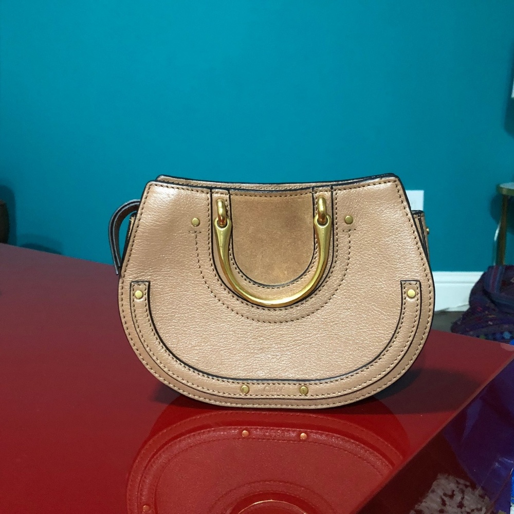 CHLOE NougBrown Calfskin Suede Mini Pixie Belt Bag